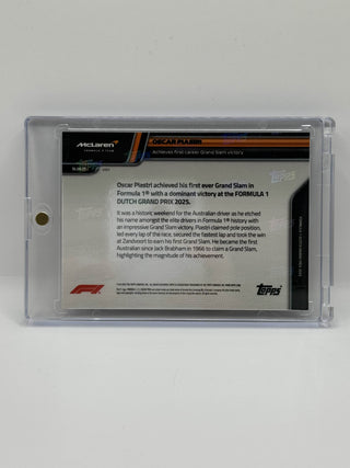 2025 Topps NOW Oscar Piastri Achieves First Career Grand Slam Victory #057