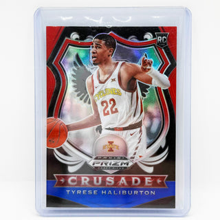 2020 Panini Prizm Draft Picks Crusade Tyrese Haliburton Red/White/Blue - No. 90