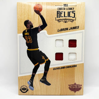 2016-17 Upper Deck Supreme Hardcourt LeBron James Quad Patch Game Used #CLR-LJ5