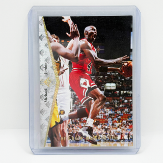 1995 Upper Deck SP Michael Jordan "Hes Back" Silver/Gold Foil #MJ1