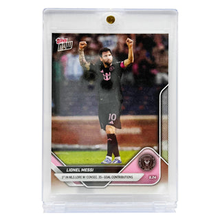 2025 Topps NOW Lionel Messi 1st In MLS Lore W/ Consecutive 35+ Goal Contributions #102