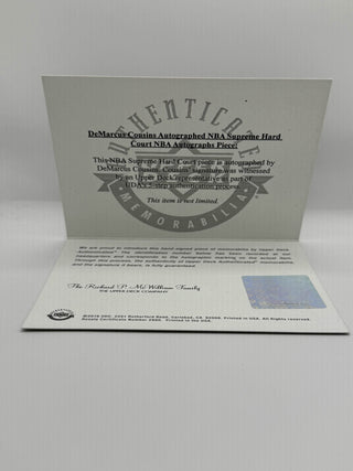 2016-17 Upper Deck Supreme Hardcourt DeMarcus Cousins Autograph #A-DC (With Authentication Certificate)
