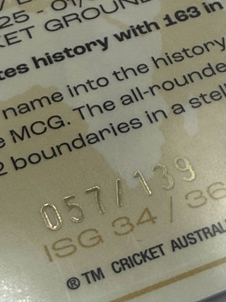 2024-25 Cricket Australia International Series Gold Annabel Sutherland 057/139 - ISG 34/36