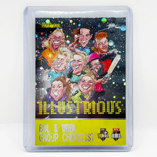 2025 Cricket Australia Traders Illustrious BBL & WBBL Group Checklist - Ill 09/09