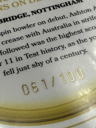 2025 Cricket Australia Traders The Ashes Moments Gold Agar Wows Cricketing World With 98 Runs On Debut 061/100 - AMG 18/30