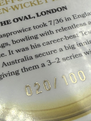 2025 Cricket Australia Traders The Ashes Moments Gold Kasprowicz Seven-Wicket Haul 020/100 - AMG 08/30