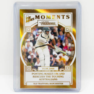 2025 Cricket Australia Traders The Ashes Moments Gold Ponting Makes 156 Rescues The Touring Australians 029/100 - AMG 13/30