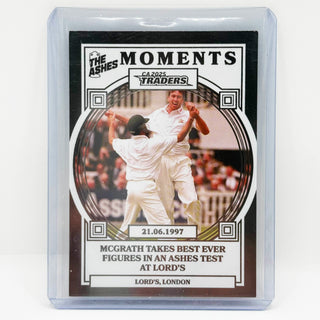 2025 Cricket Australia Traders The Ashes Moments Platinum McGrath Takes Best Ever Figures in Ashes Test 32/75 - AMP 07/30