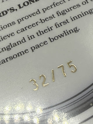2025 Cricket Australia Traders The Ashes Moments Platinum McGrath Takes Best Ever Figures in Ashes Test 32/75 - AMP 07/30