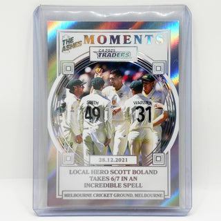 2025 Cricket Australia Traders The Ashes Moments Silver Scott Boland Takes 6/7 - 131/165 - AMS 26/30