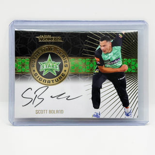 2025 Cricket Australia Traders Authentic Series Black Signature Scott Boland 24/94 - ASB 09/12