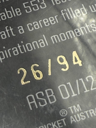 2025 Cricket Australia Traders Authentic Series Black Signature Nathan Lyon 26/94 - ASB 01/12