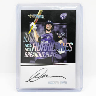 2024-25 Cricket Australia Traders Hobart Hurricanes Breakout Player Signatures Mitchell Owen 011/177 - BOS 05/10