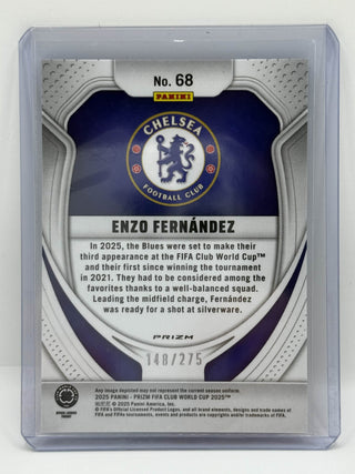 2025 Panini Prizm Club World Cup Enzo Fernandez Seismic Blue Prizm 148/275