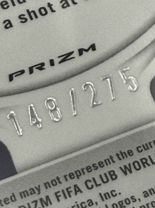 2025 Panini Prizm Club World Cup Enzo Fernandez Seismic Blue Prizm 148/275