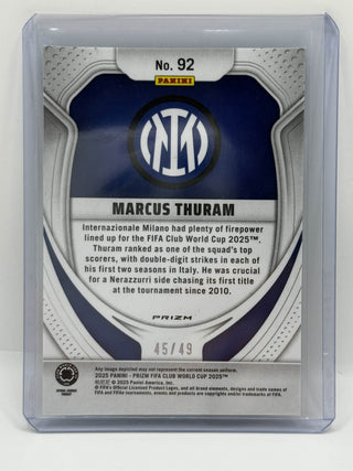 2025 Panini Prizm Club World Cup Marcus Thuram Seismic Green Prizm 45/49