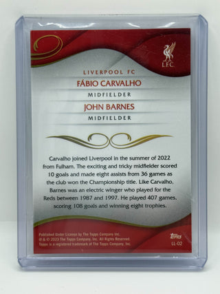 2023 Topps Liverpool Lineage Fabio Carvalho / John Barnes Lenticular #LL-02