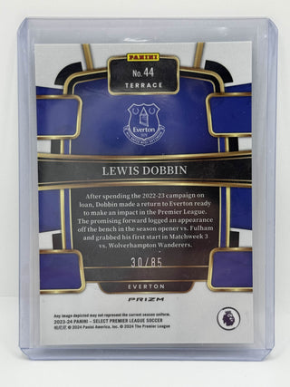 2023-24 Panini Select Premier League Lewis Dobbin White Cracked Ice RC 30/85
