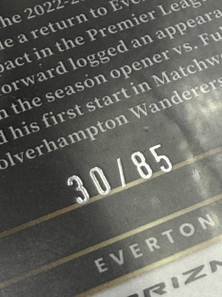 2023-24 Panini Select Premier League Lewis Dobbin White Cracked Ice RC 30/85