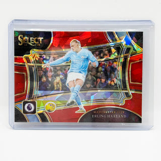2023-24 Panini Select Field Level Erling Haaland Red Cracked Ice Prizm - No. 242