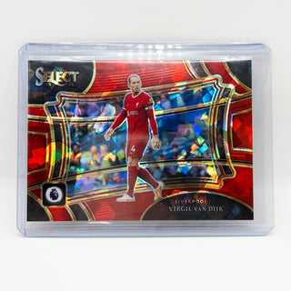 2023-24 Panini Select Field Level Virgil Van Dijk Red Cracked Ice Prizm - No. 237