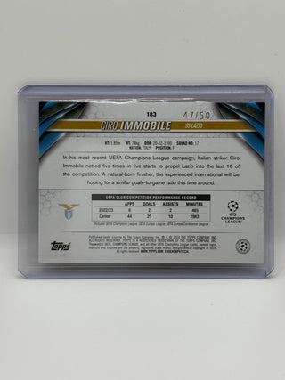 2024 Topps UEFA Club Competitions Ciro Immobile Gold 47/50