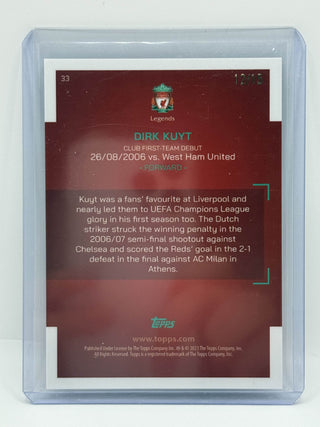 2023 Topps Liverpool Lineage Legends Dirk Kuyt Our City Purple 12/15