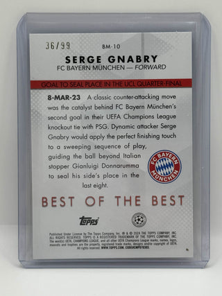 2024 Topps UEFA Serge Gnabry Best Of The Best 36/99