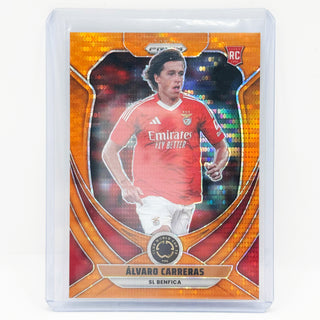 2025 Panini Prizm Club World Cup Álvaro Carreras Orange Pulsar RC 143/149