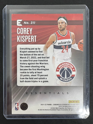 2021-22 Panini Chronicles Essentials Corey Kispert Mojo RC 1/8 - No. 311