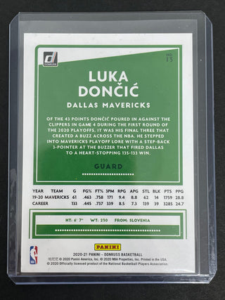 2020-21 Panini Donruss Luka Doncic Green/Yellow Laser - No. 13