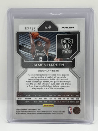 2021-22 Panini Prizm James Harden Fast Break Purple 52/75