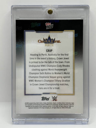 2025 Topps NOW WWE Crown Jewel Perth Refractor #CRJP-SP