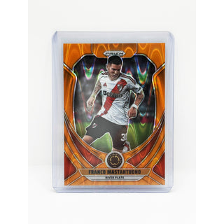2025 Panini Prizm Club World Cup Franco Mastantuono Seismic Orange Prizm 185/199