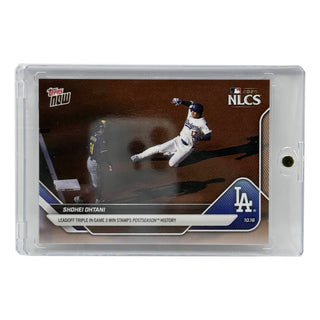 2025 Topps NOW NLCS Shohei Ohtani Leadoff Triple In Game 3 Win Stamps Postseason History #875
