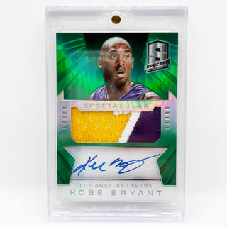 2014-15 Panini Spectra Spectacular Kobe Bryant Patch Auto Green 5/5