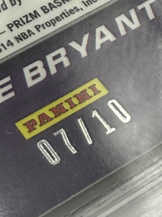 2014-15 Panini Prizm Kobe Bryant Gold Pulsar Prizm Auto 07/10 BGS Mint 9 Auto 10