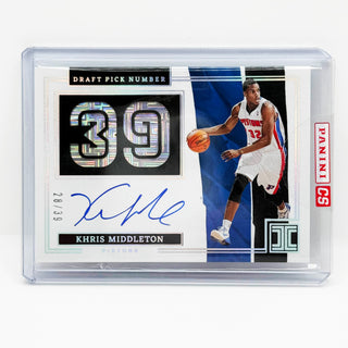 2021-22 Panini Impeccable Draft Pick Number 39 Khris Middleton 28/39