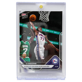 2025 Topps NOW VJ Edgecombe 34 Points Sets 76ers Rookie Record In NBA Debut #11