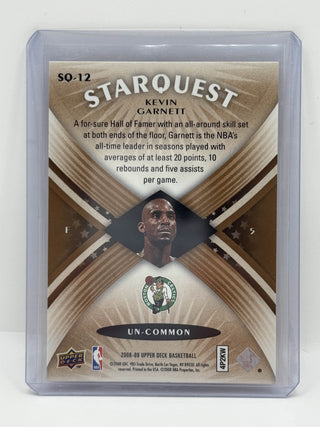 2008-09 Upper Deck Uncommon Kevin Garnett Starquest Orange #SQ-12