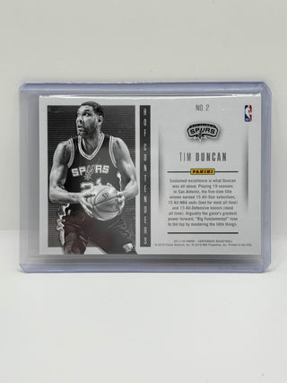 2017-18 Panini Contenders Hall Of Fame Contenders Tim Duncan - No. 2