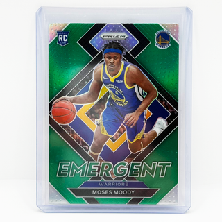 2021-22 Panini Prizm Emergent Moses Moody Green Prizm RC - No. 16