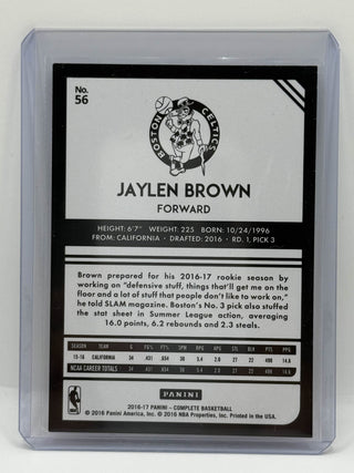 2016-17 Panini Complete Jaylen Brown Rookie - No. 56