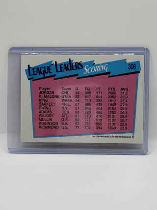 1991 NBA Hoops Scoring Leaders Michael Jordan / Karl Malone - No. 306