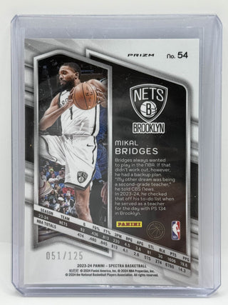 2023-24 Panini Spectra Mikal Bridges Celestial Prizm 051/125