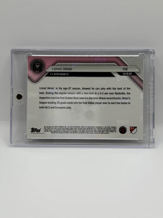 2025 Topps NOW Lionel Messi Secures 1st Golden Boot Honor In Club History #115