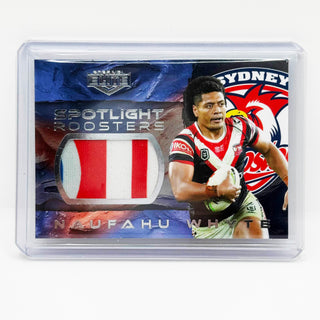 2025 NRL Elite Spotlight Patch Naufahu Whyte + Redemption Card 068/102 #S 08/08