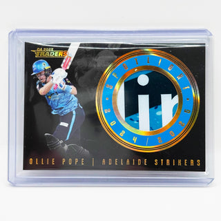 2025 CA Traders Spotlight Jersey Patch Gold Ollie Pope + Redemption Card 17/70 #SG 01/08