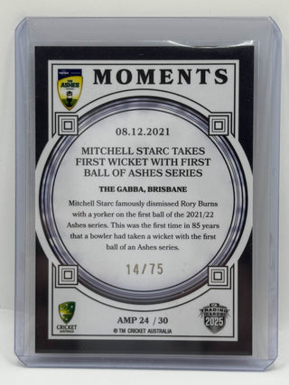 2025 Cricket Australia Traders The Ashes Moments Platinum Mitchell Starc 14/75 #AMP 24/30