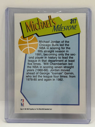 1991-92 NBA Hoops Milestones Michael Jordan - No. 317